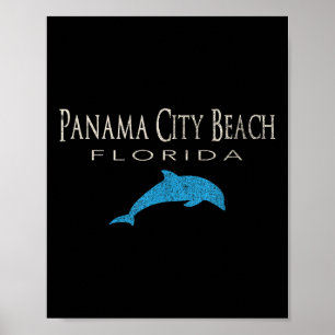 Panama City Beach FL Dolfijn T Shirt Poster