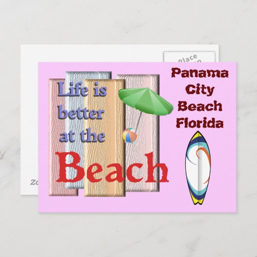 Panama City Beach Florida - Ansichtkaart Briefkaart (Voorkant / Achterkant)