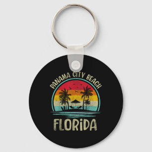 Panama City Beach Florida Palmboom Familie Zomer Sleutelhanger