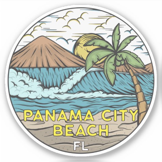 Panama City Beach Florida  Sticker (Voorkant)