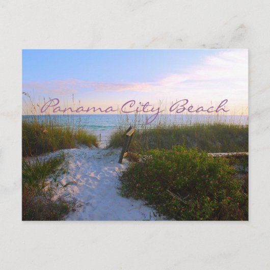 Panama City Beach Florida Sunset Beach Walkway Briefkaart (Voorkant)