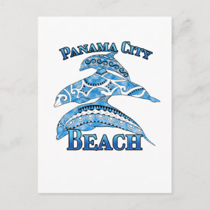 Panama City Beach Florida Vacation Tribal Dolphins Briefkaart