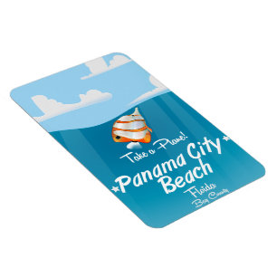 Panama City Beach Florida vintage reisbureau poste Magneet