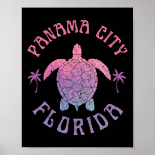 Panama City Beach Florida Zeeschildpad Zomer Vakan Poster