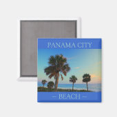 Panama City Beach Palm Tree Floride magnets (Recto/Verso)