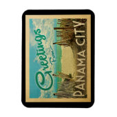 Panama City Beach Vintage Travel Magneet (Verticaal)