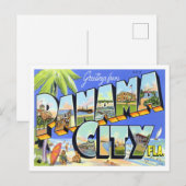 Panama City, Florida Big Letters Briefkaart (Voorkant / Achterkant)