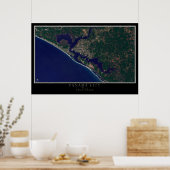 Panama City Florida Satellite Poster kaart (Keuken)