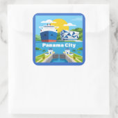 Panama City Panama Vierkante Sticker (Tas)