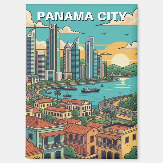 Panama City Reizen Magneet (Voorkant)