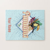 Panama City Toucan Retro Palm Trees  Legpuzzel (Horizontaal)