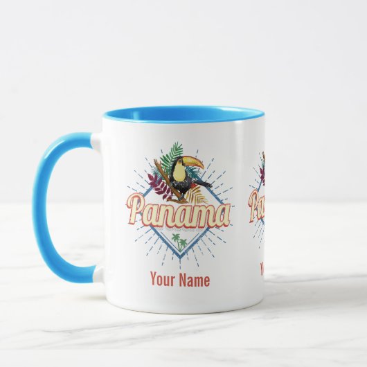 Panama City Toucan Retro Palm Trees  Mok (Links)