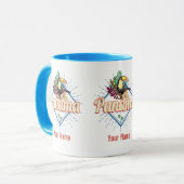 Panama City Toucan Retro Palm Trees  Mok (Voorkant links)