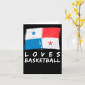 Panama houdt van basketbal kaart (Gele Bloem)