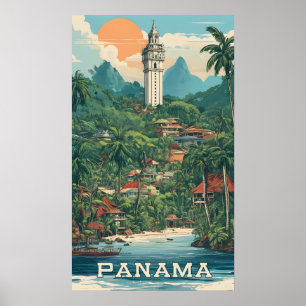 Panama Illustratie Poster