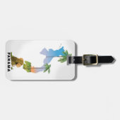 Panama-kaart Afdruk reisaffiche geïllustreerd. Bagagelabel (Voorkant horizontaal)