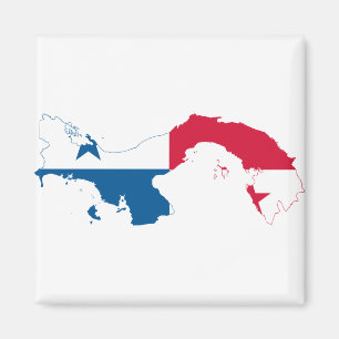 PANAMA - KAART/LOGO/VLAG/KLEUREN/KREST MAGNEET