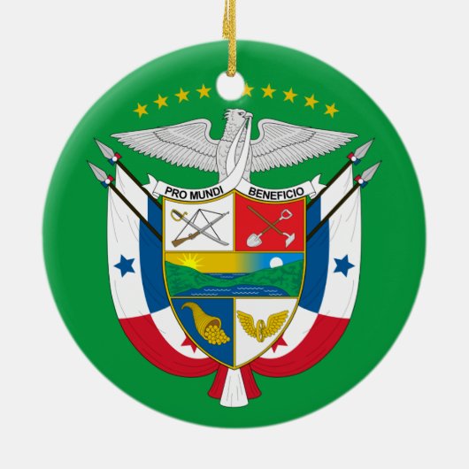 Panama Keramische kerstversiering Keramisch Ornament (Achterkant)