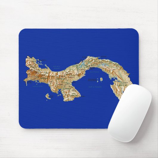 Panama Map Mousepad Muismat (Met muis)