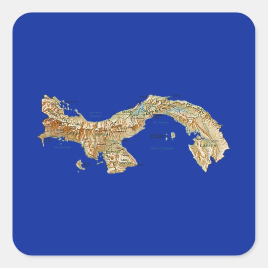 Panama Map Sticker (Voorkant)