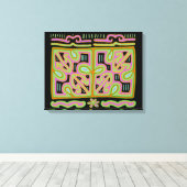 Panama Mola Music Box Canvas Afdruk (Insitu (Houten vloer))