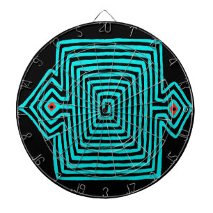 Panama Mola Schildpad - Blauw Zwart Dartbord