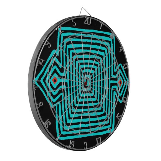 Panama Mola Tortoise - Blue Black Dartbord (Voorkant Links)