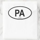 Panama "PA" Ovale Sticker (Tas)