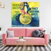 Panama Pacific Apple-label Canvas Afdruk (Insitu (Woonkamer))