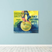 Panama Pacific Apple-label Canvas Afdruk (Insitu (Houten vloer))