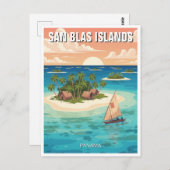 Panama San Blas eilanden reizen Briefkaart (Voorkant / Achterkant)