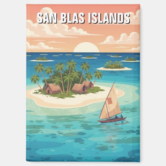 Panama San Blas eilanden reizen Magneet (Voorkant)