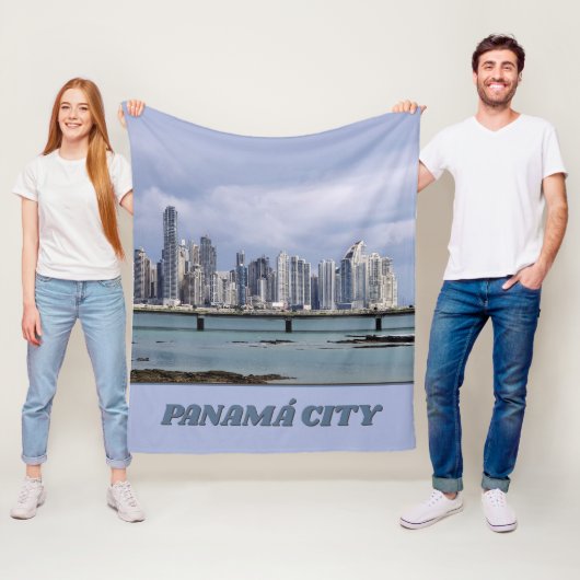 Panama Skyline Fleece Deken (In situ)