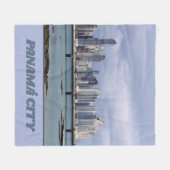 Panama Skyline Fleece Deken (Voorkant (Horizontaal))