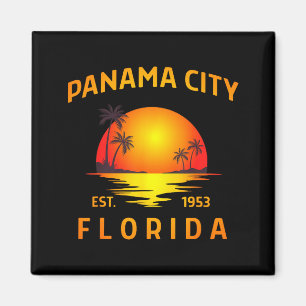 Panama stad florida strand vintage zonsondergang t magneet
