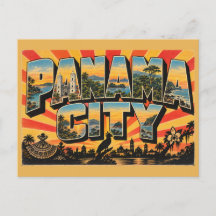 Panama Stad Kathedraal Regenwoud Kust Vintage 