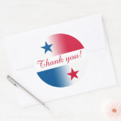 Panama-Sticker met aanpasbare tekst Ronde Sticker (Envelop)