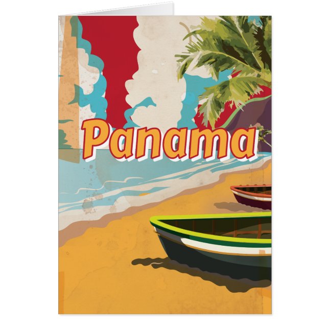 Panama Vintage Reisposter (Voorkant)