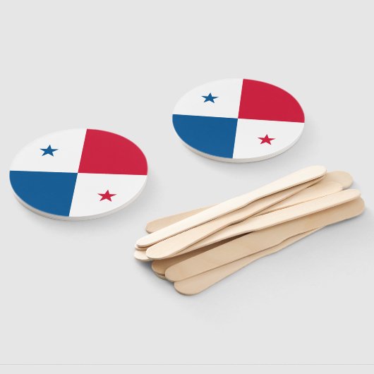 Panama vlag handwaaier (Niet-gemonteerd)