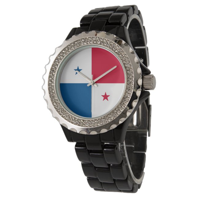 Panama vlag horloge (Gekanteld)