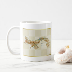 Panama Vlag + kaart mok