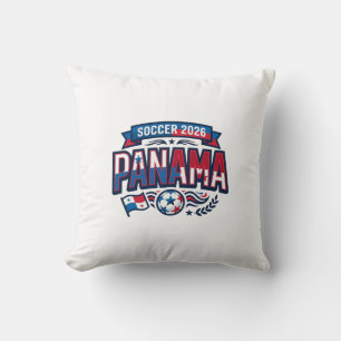 Panama Voetbal 2026 Voetbal Vet Land Typografie Kussen