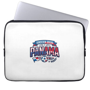 Panama Voetbal 2026 Voetbal Vet Land Typografie Laptop Sleeve
