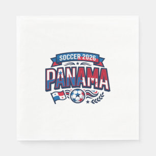 Panama Voetbal 2026 Voetbal Vet Land Typografie  Servet