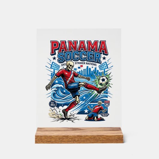 Panama Voetbal Skelet Aanvaller Landen Poster Stij (Voorkant)
