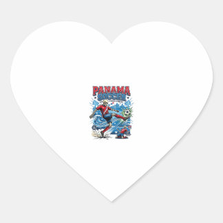 Panama Voetbal Skelet Aanvaller Landen Poster Stij Hart Sticker