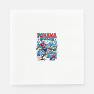 Panama Voetbal Skelet Aanvaller Landen Poster Stij Servet