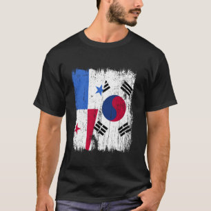 Panama Zuid-Korea Half Vlag Panamese Zuid-Koreaan T-shirt