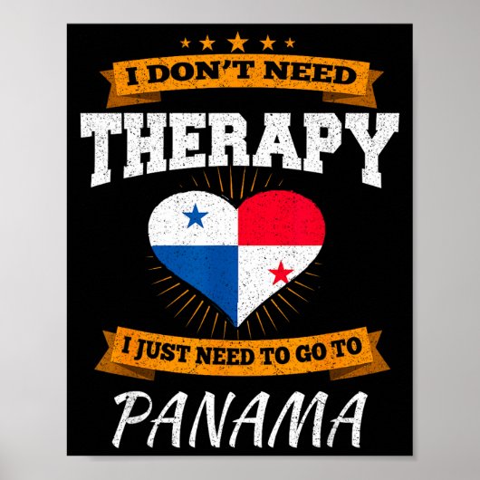 Panamanian Flag I Panama Flag I Vacation Panama  Poster (Voorkant)