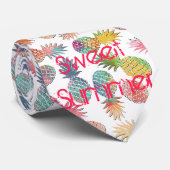 Panananas waterverf Panas Patroon Stropdas (Opgerold)